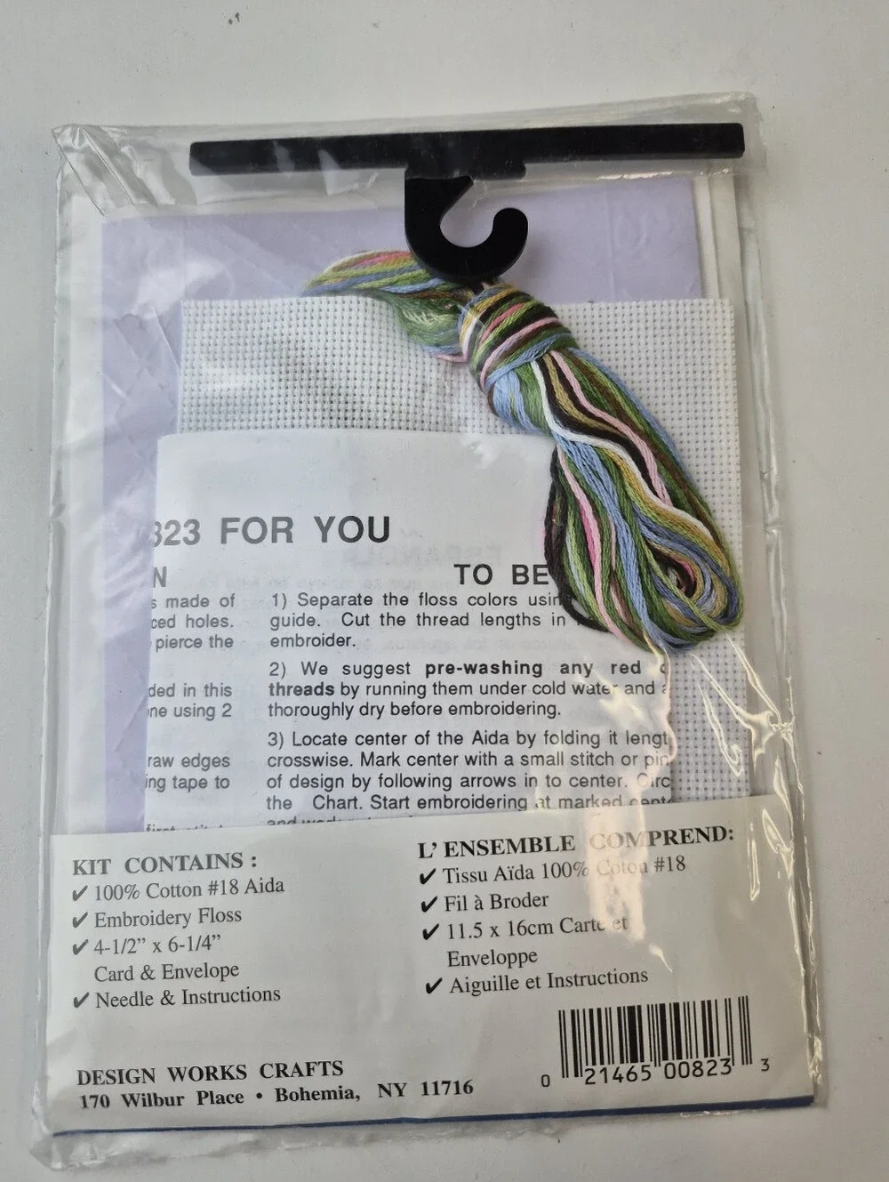 Design Works Crafts #823 Cross Stitch Greetings “For You” Card Kit New